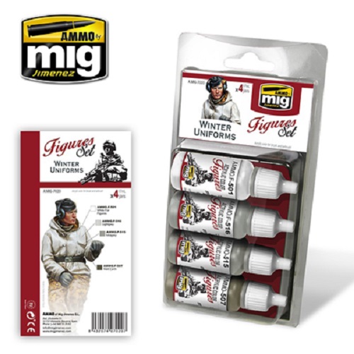 Ammo Mig A.MIG7020 Winter Uniforms Acrylic Paint Set